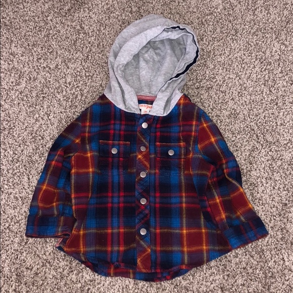 Cat & Jack Other - Cool Cat & Jack Hooded Button-up Flannel